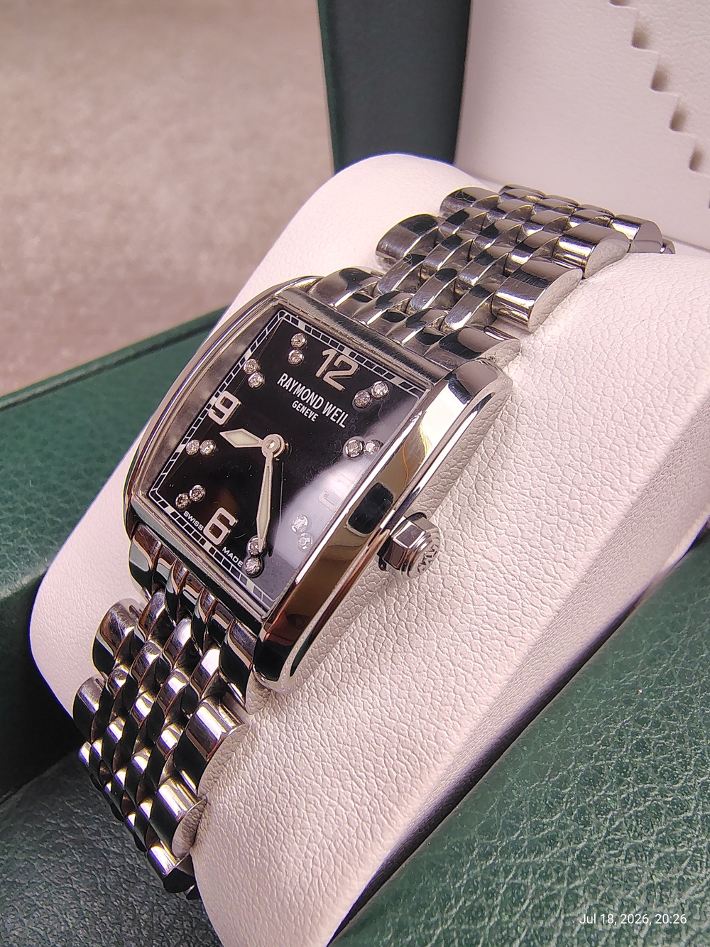 Women's Raymond Weil Don Giovanni 5976 Black Diamond Stainless S Quartz 23mm